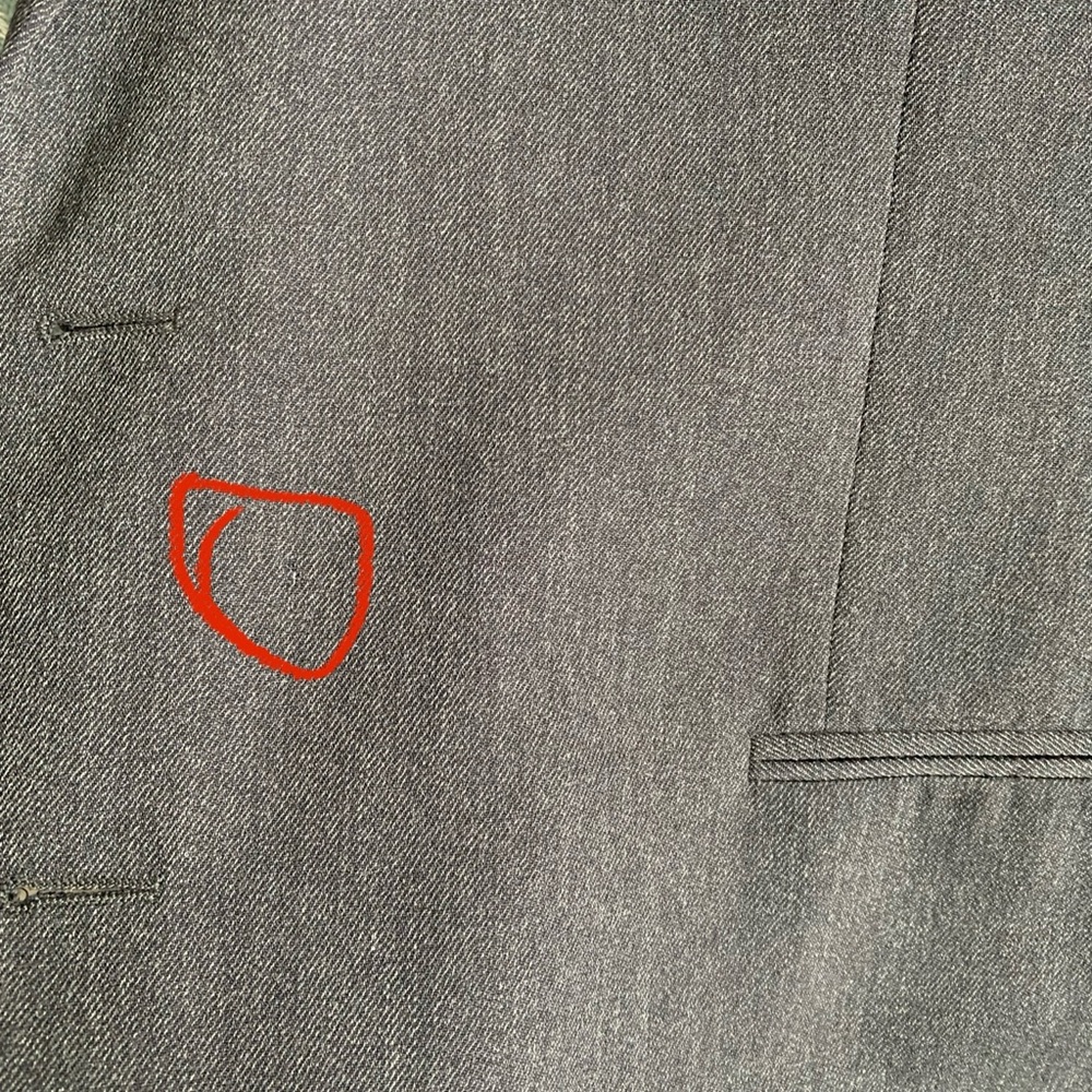 Ermenegildo Zegna Men’s Gray Wool Suit 48R(EU58) - Made In Switzerland- Flaws - Picture 9 of 15